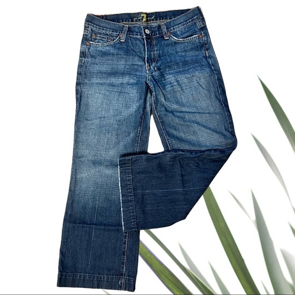 7 For All Mankind Denim - 7 For All Mankind Dojo Ankle Crop Bootcut Jeans Size 29